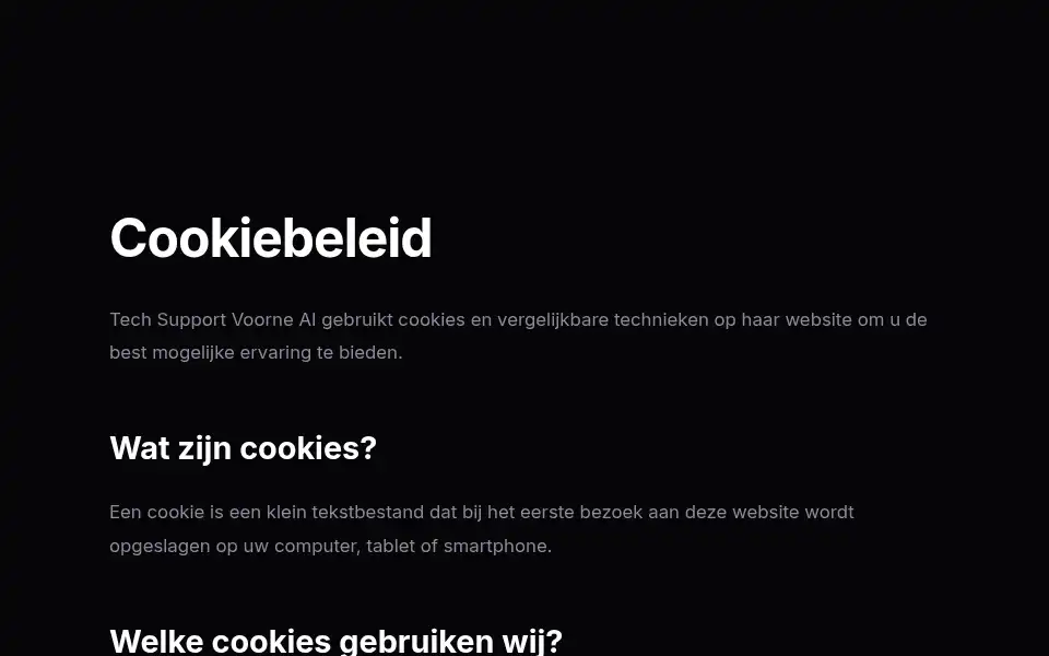Screenshot of techsupportvoorne.nl