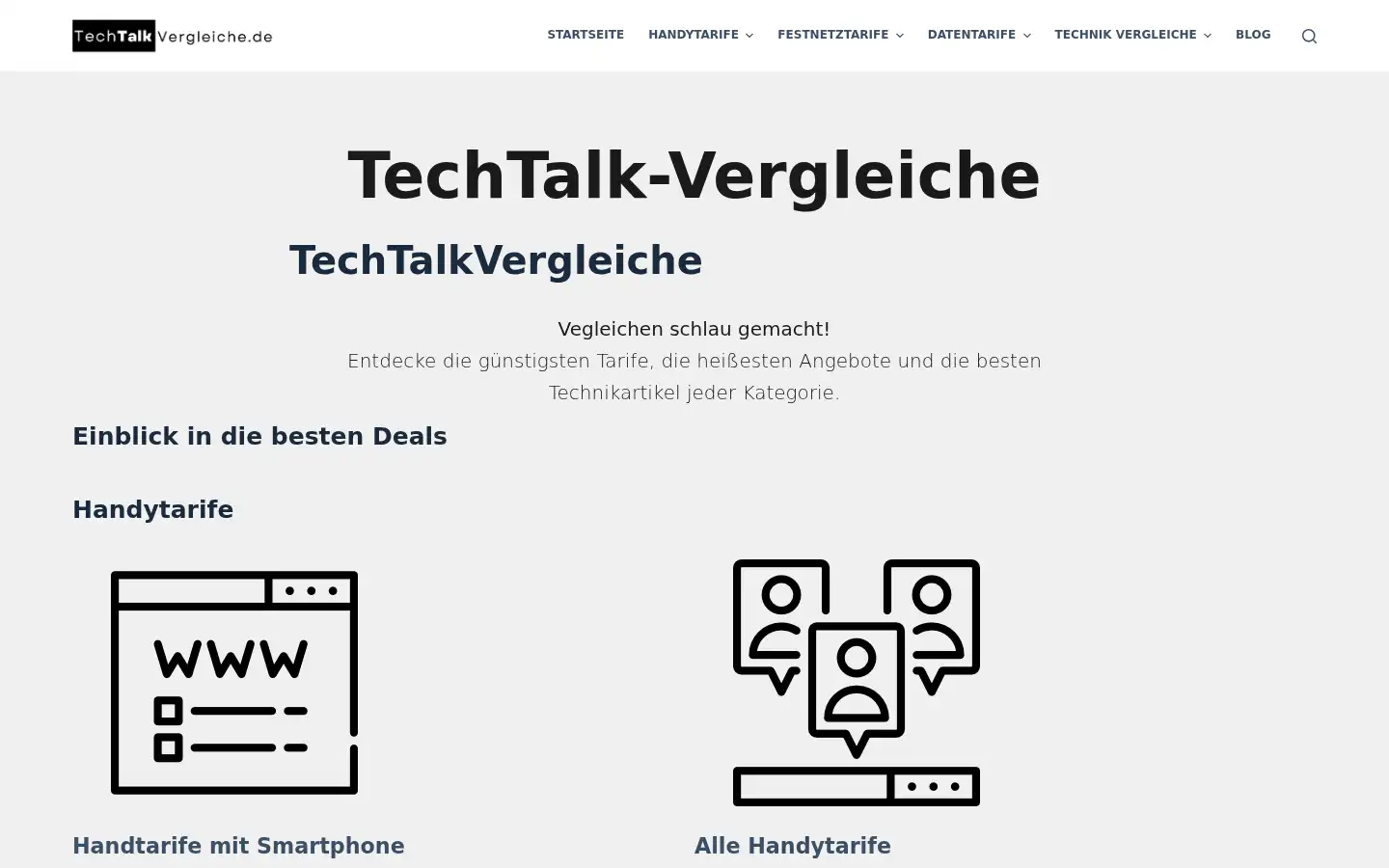 Screenshot of techtalkvergleiche.de
