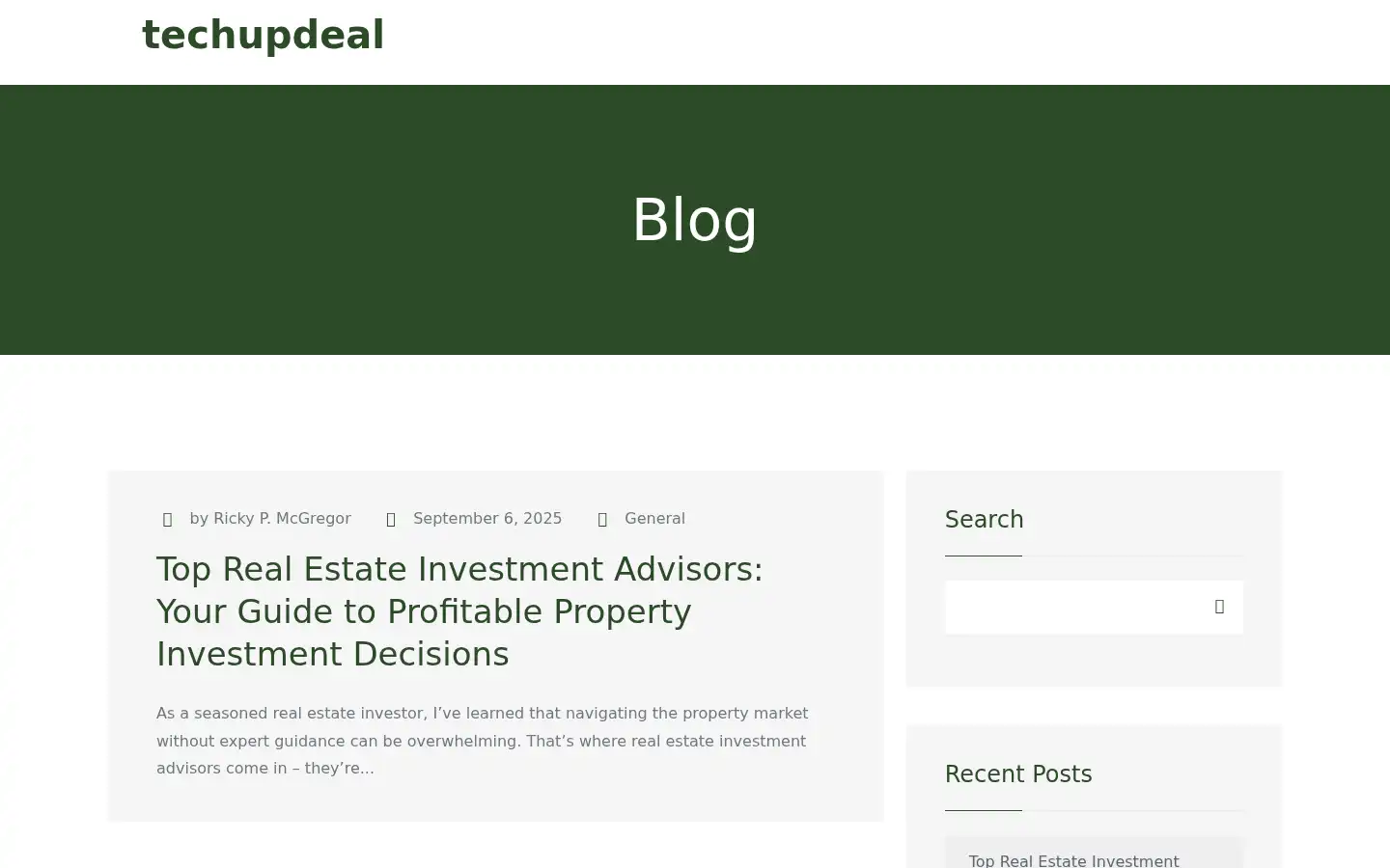 Screenshot of techupdeal.com