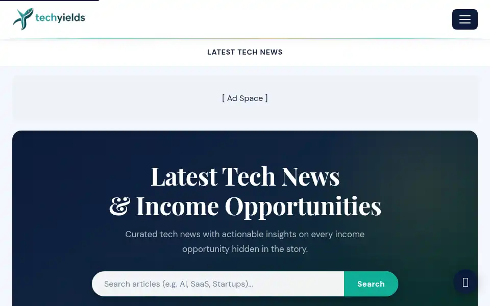 Screenshot of techyields.com