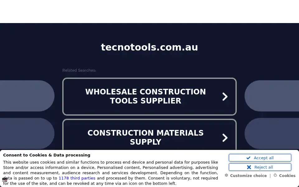 Screenshot of tecnotools.com.au