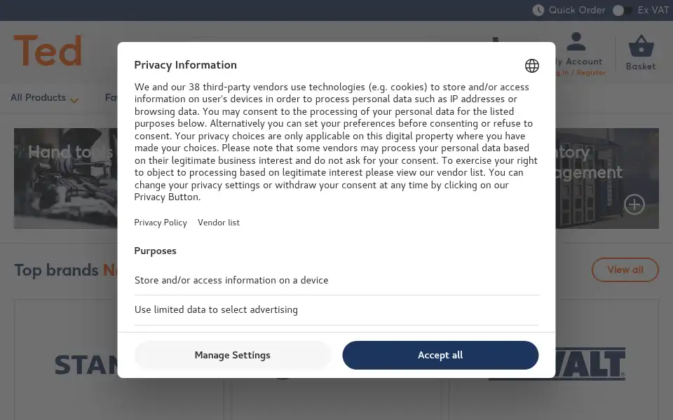 Screenshot of ted.ie