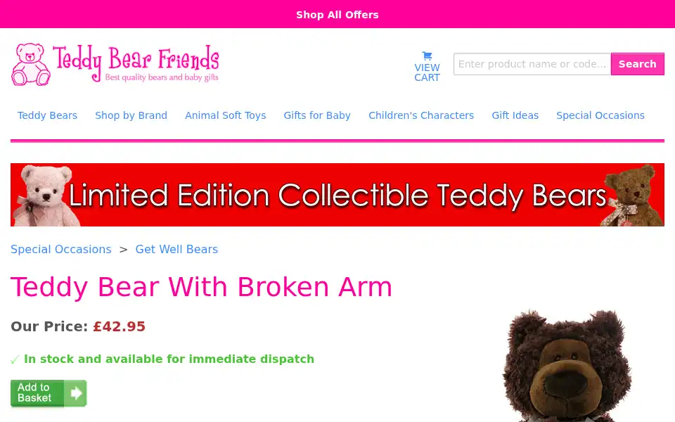 Screenshot of teddybearfriends.co.uk