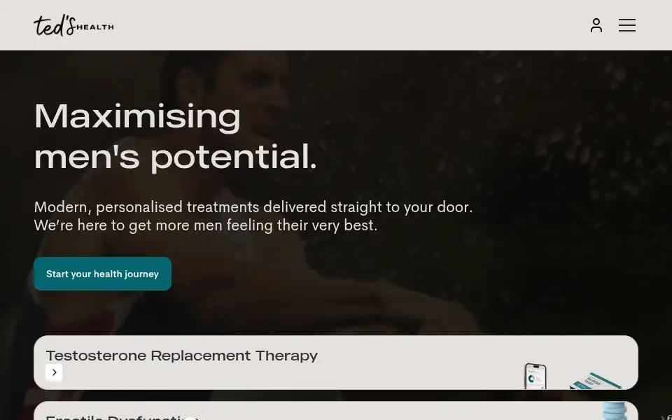 Screenshot of tedshealth.com