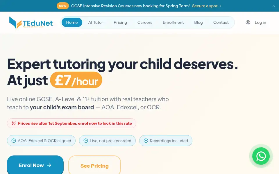 Screenshot of tedunet.com