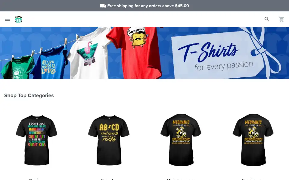 Screenshot of tee96.com