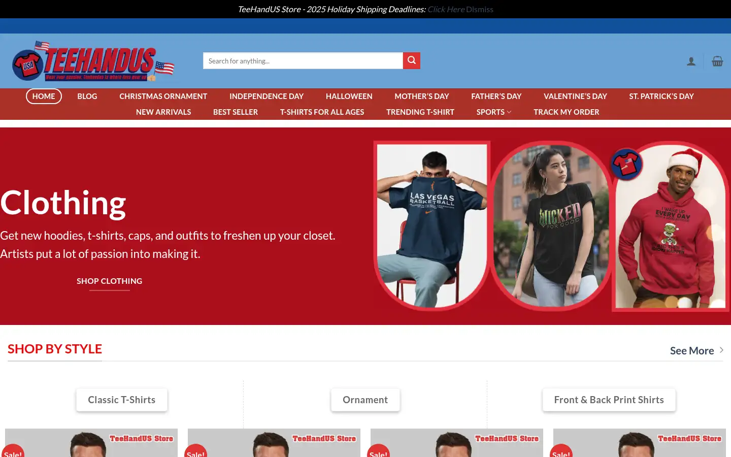 Screenshot of teehandus.com