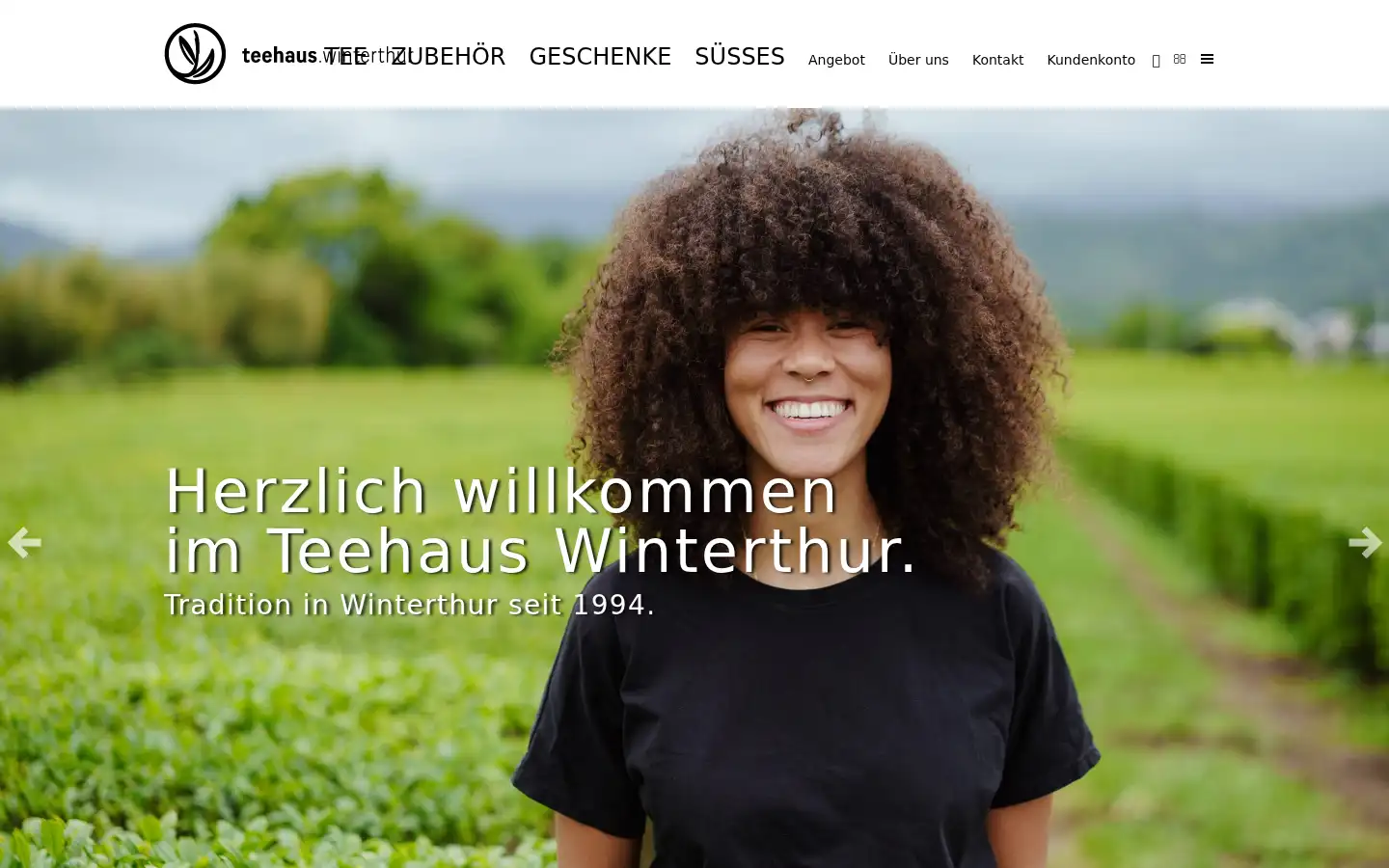 Screenshot of teehaus.ch
