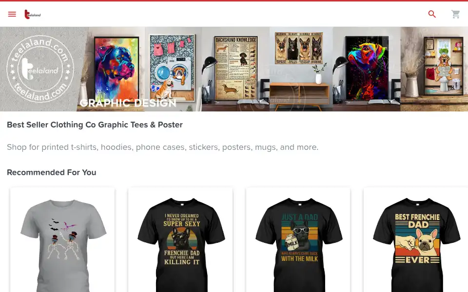 Screenshot of teelaland.com