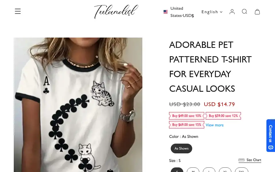 Screenshot of teelandisl.com