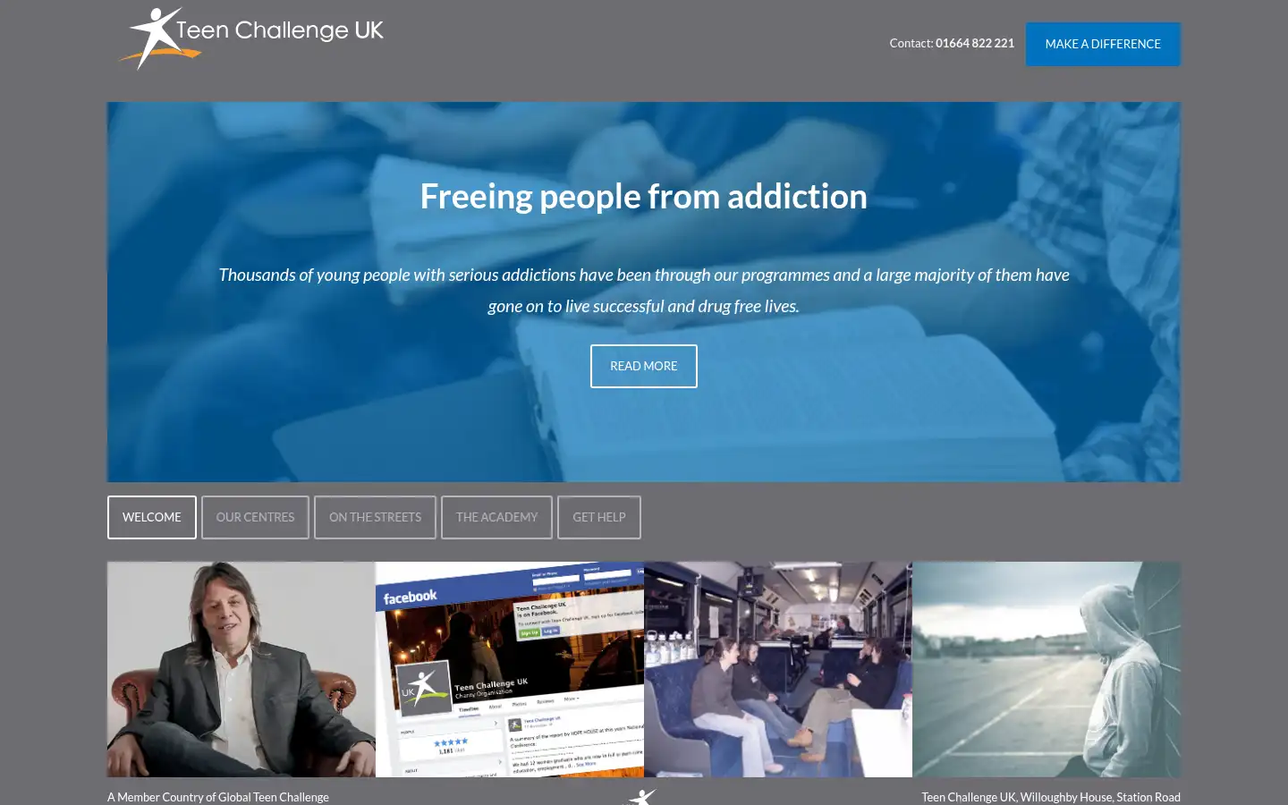 Screenshot of teenchallenge.org.uk