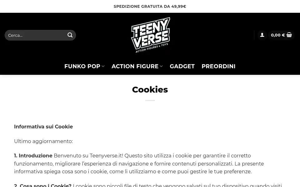 Screenshot of teenyverse.it