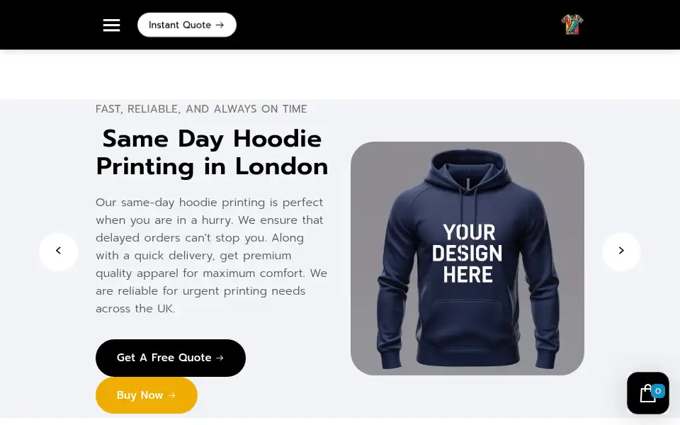 Screenshot of teeprintlondon.co.uk