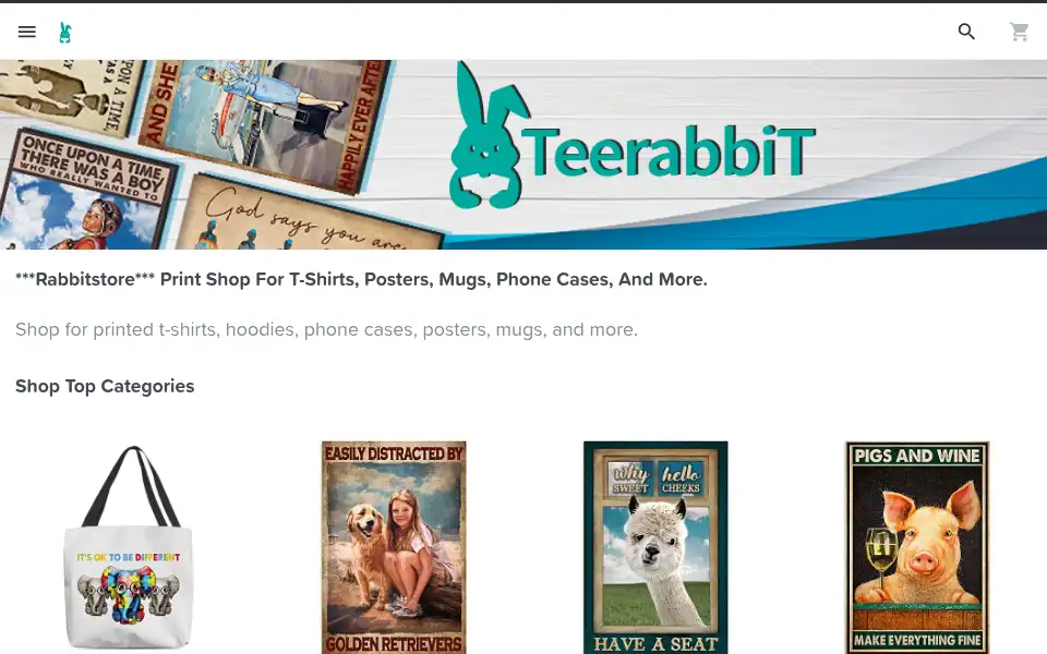 Screenshot of teerabbit.net