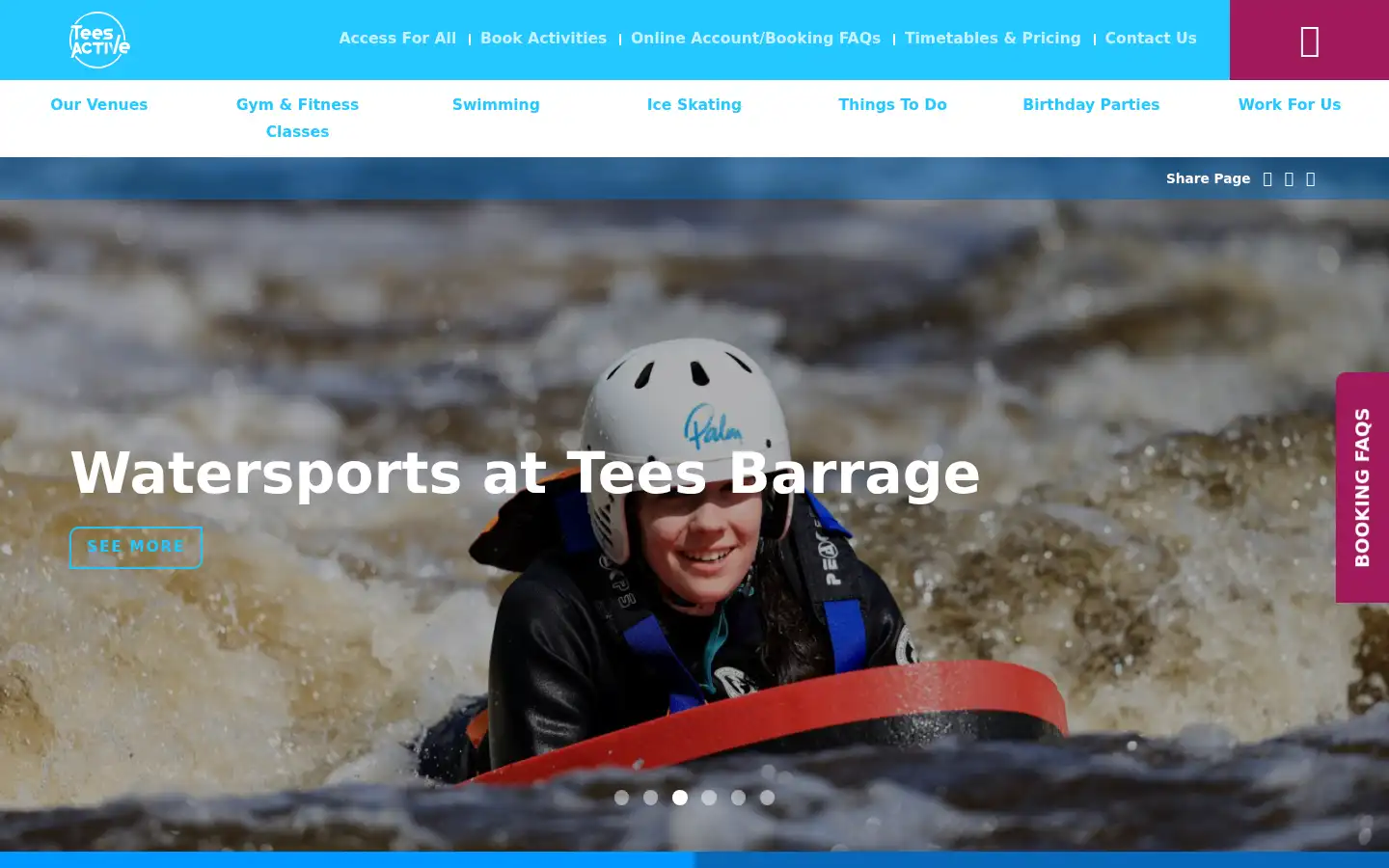 Screenshot of teesactive.co.uk