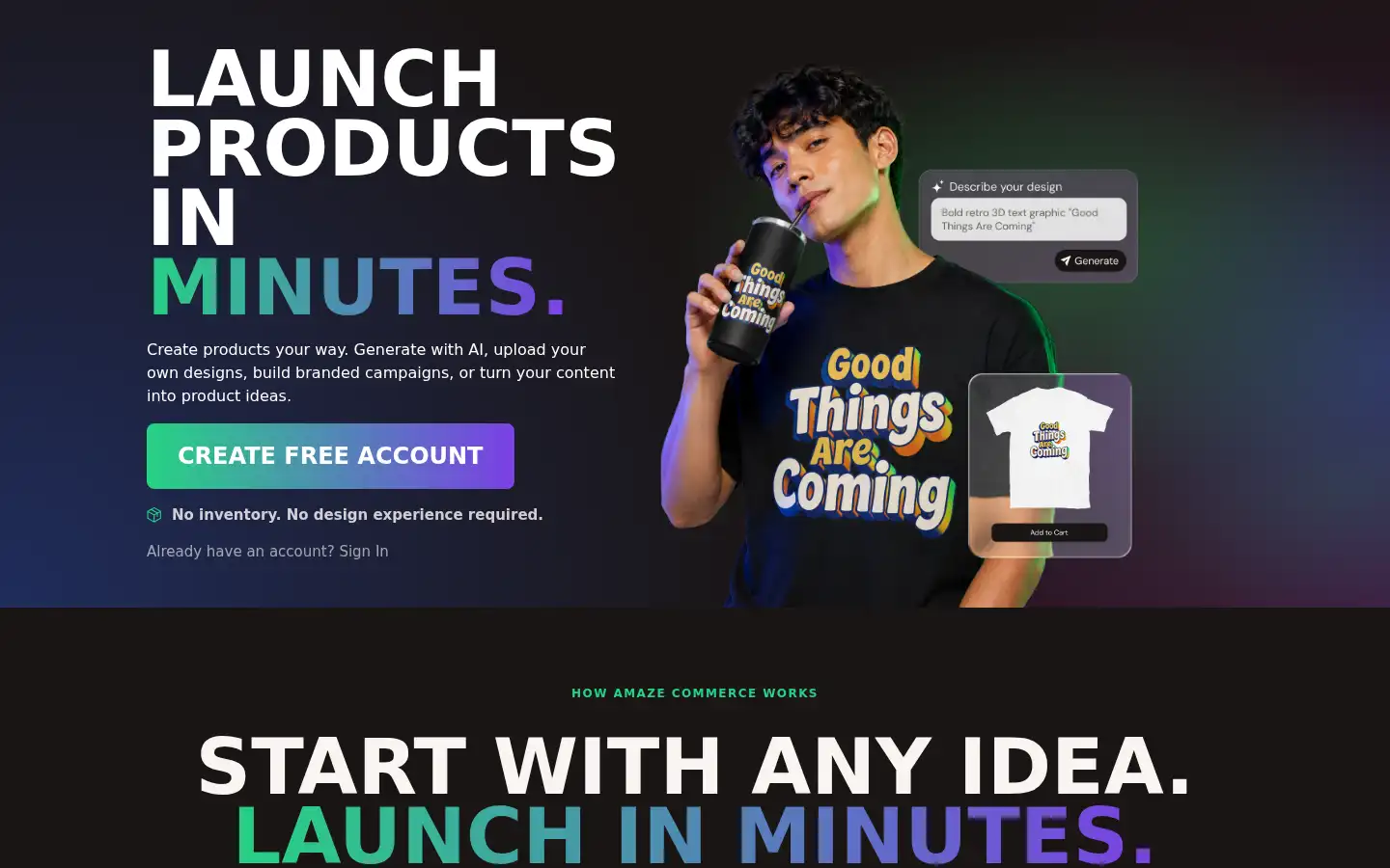 Screenshot of teespring.com