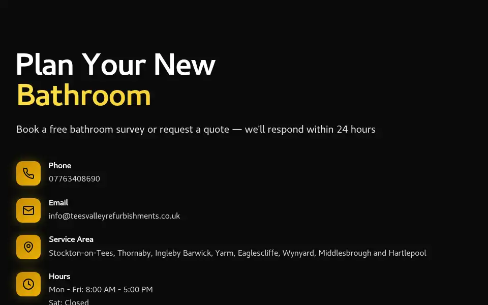 Screenshot of teesvalleyrefurbishments.co.uk