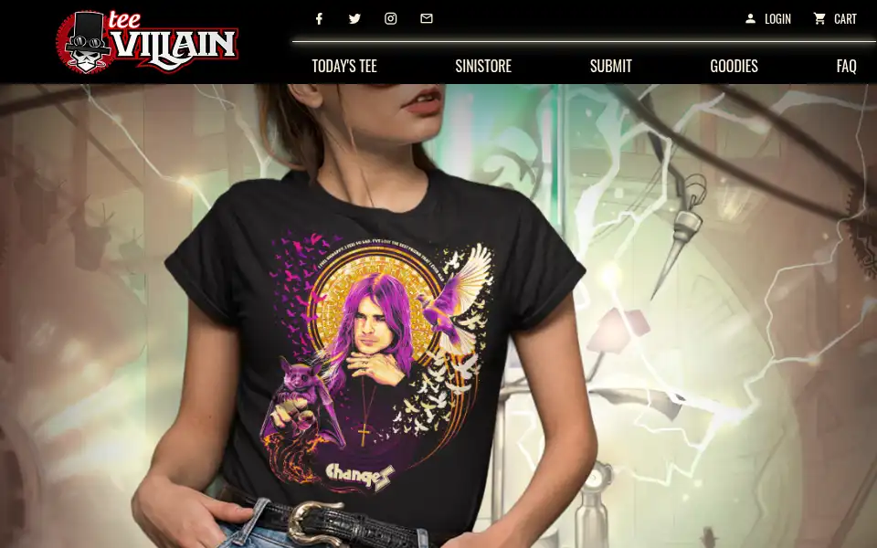 Screenshot of teevillain.com