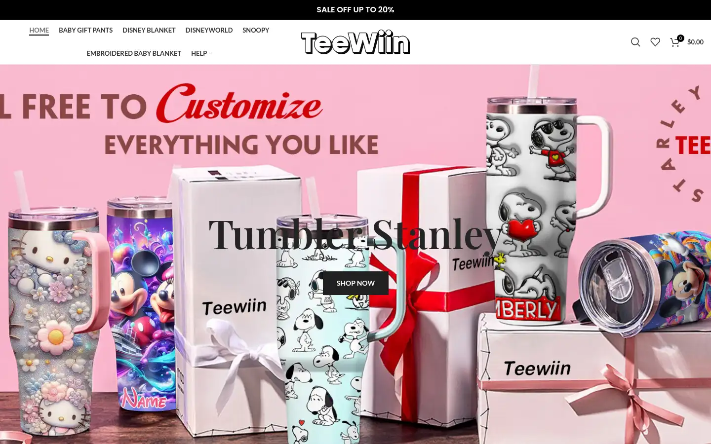 Screenshot of teewiin.com