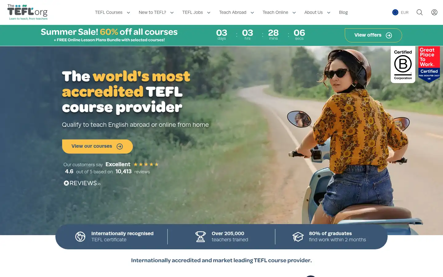 Screenshot of tefl.org