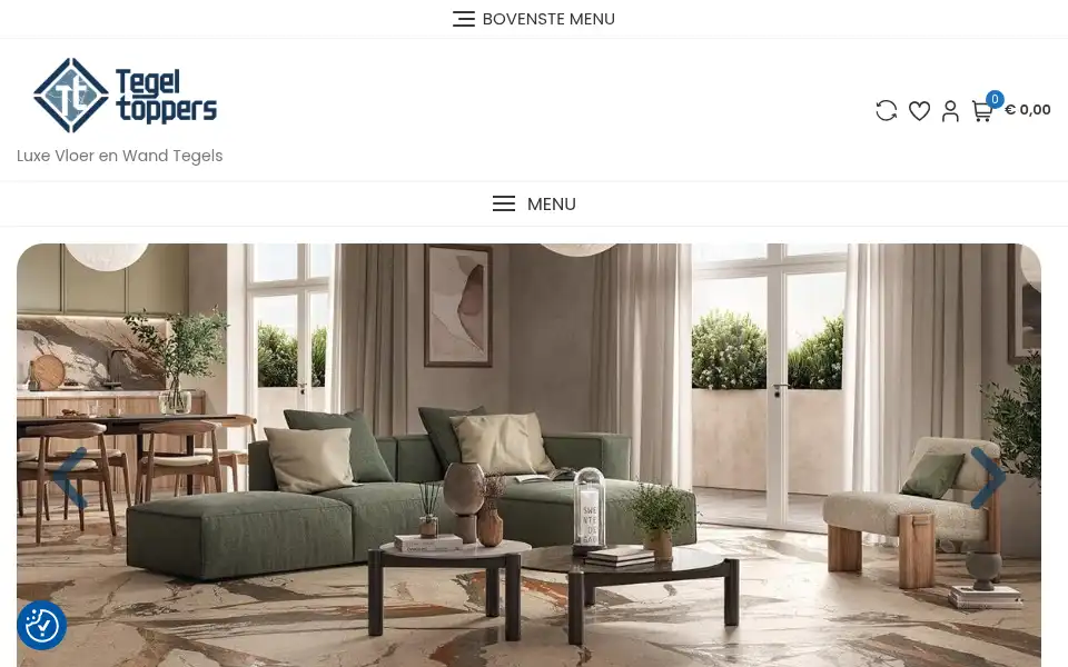 Screenshot of tegeltoppers.com