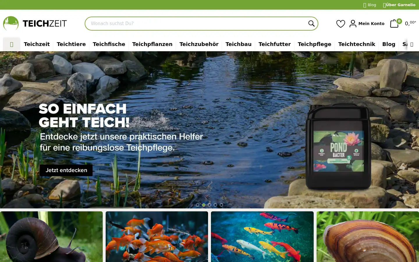 Screenshot of teichzeit.de