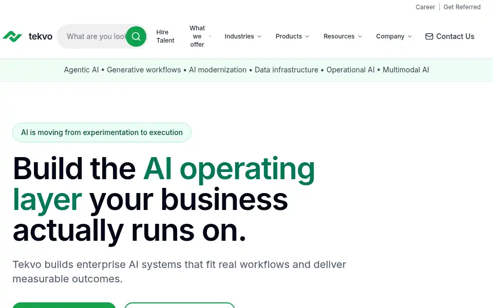 Screenshot of tekvo.io