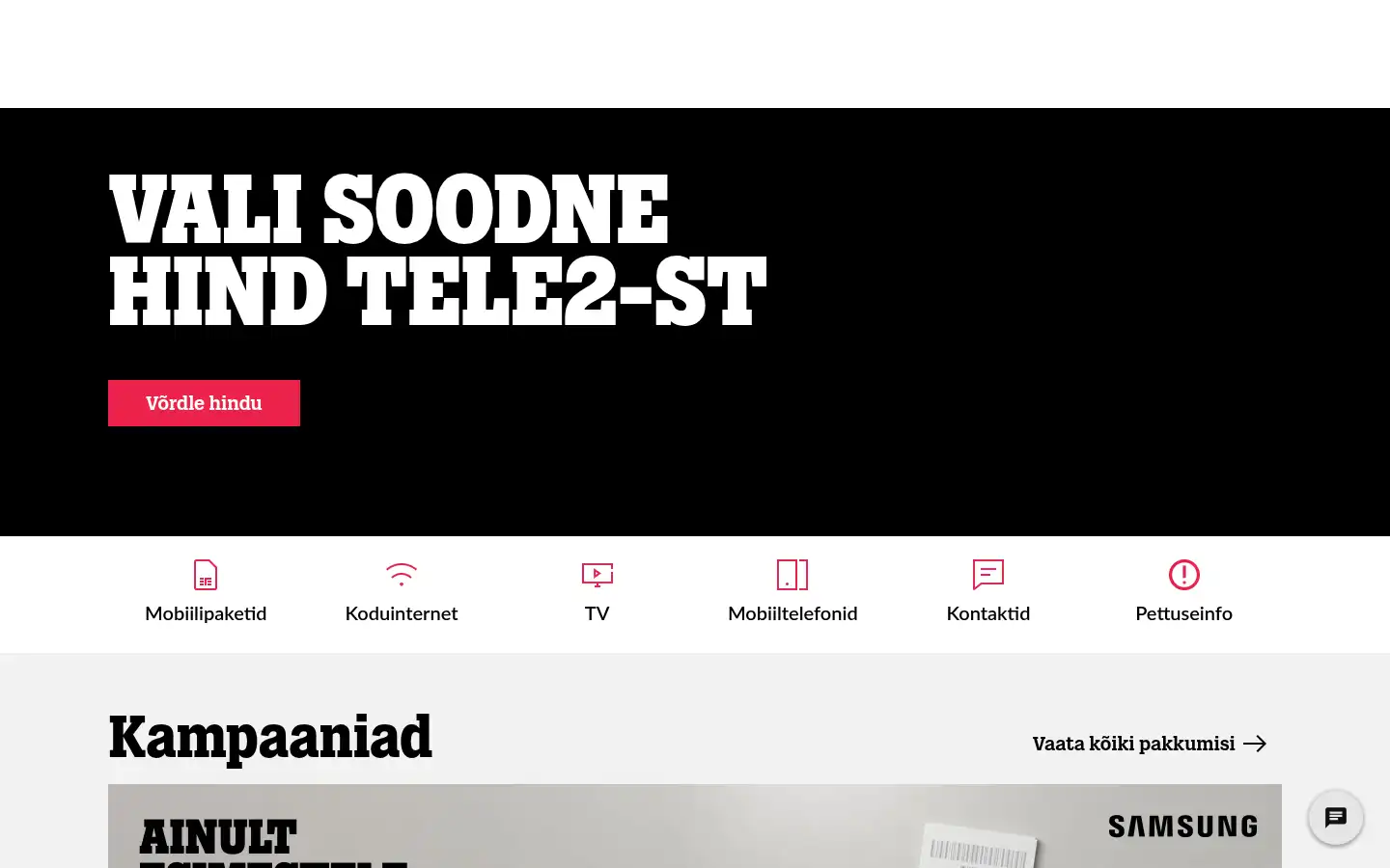 Screenshot of tele2.ee