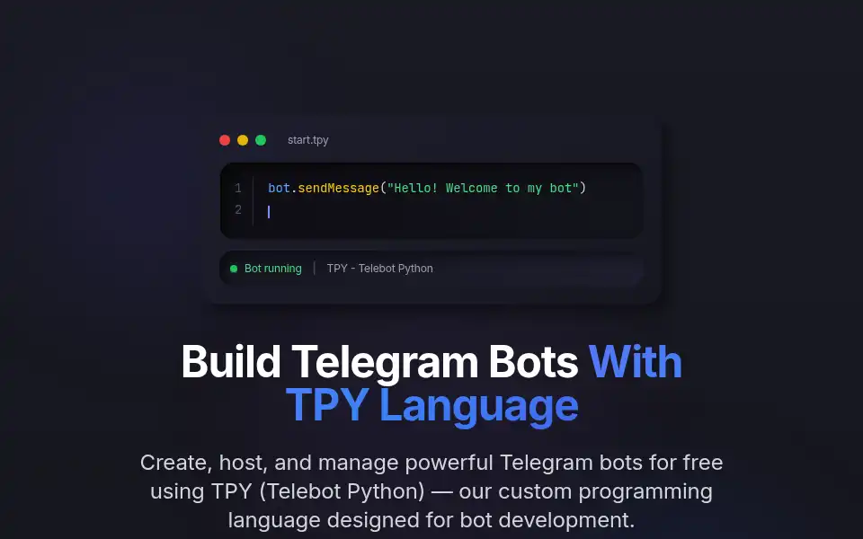 Screenshot of telebotcreator.com