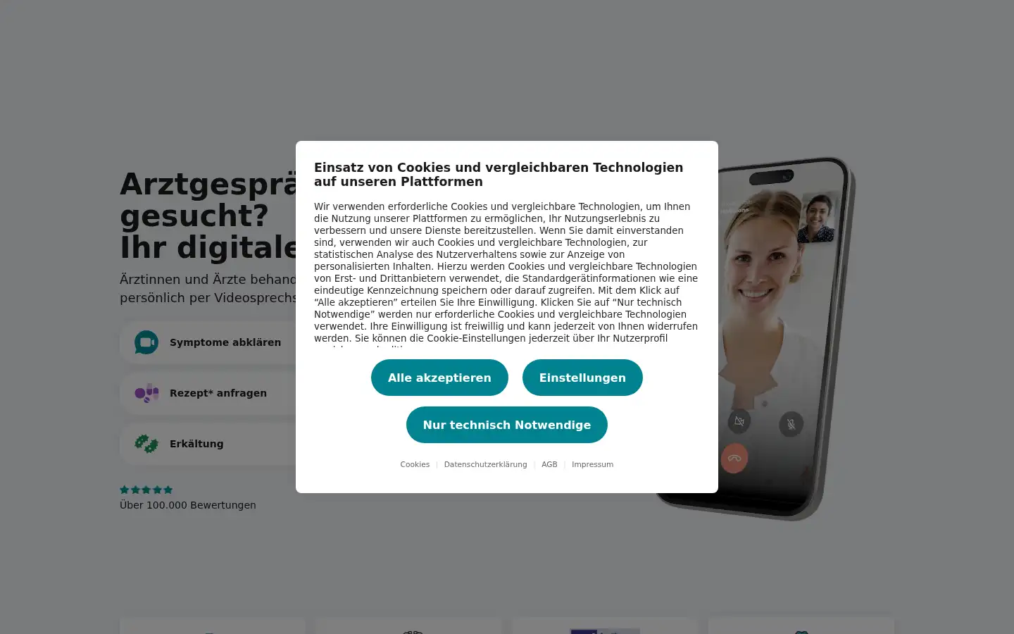 Screenshot of teleclinic.com