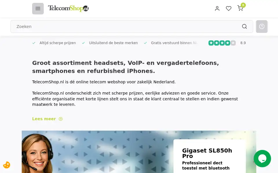 Screenshot of telecomshop.nl