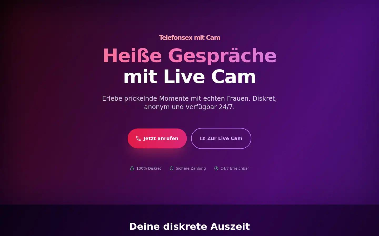 Screenshot of telefonsexmitcam.eu
