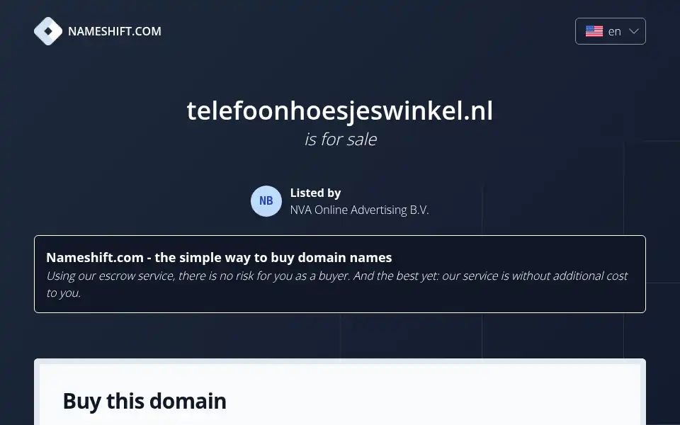 Screenshot of telefoonhoesjeswinkel.nl