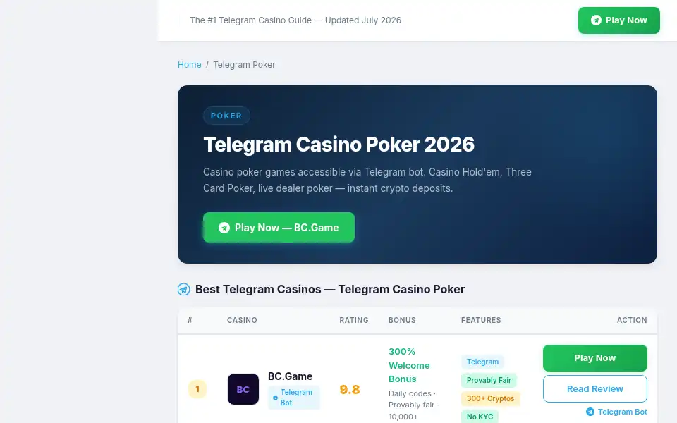 Screenshot of telegramcasino.bot