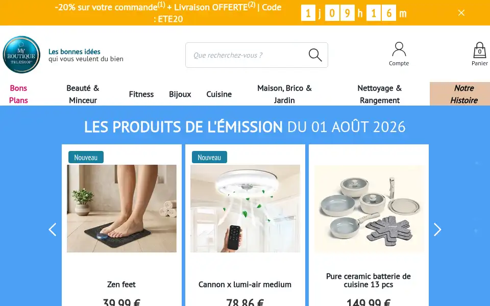 Screenshot of teleshopping.fr