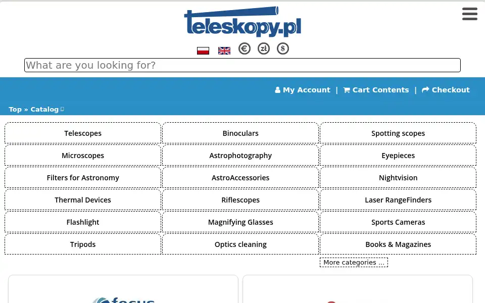 Screenshot of teleskopy.pl