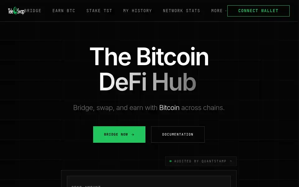 Screenshot of teleswap.xyz