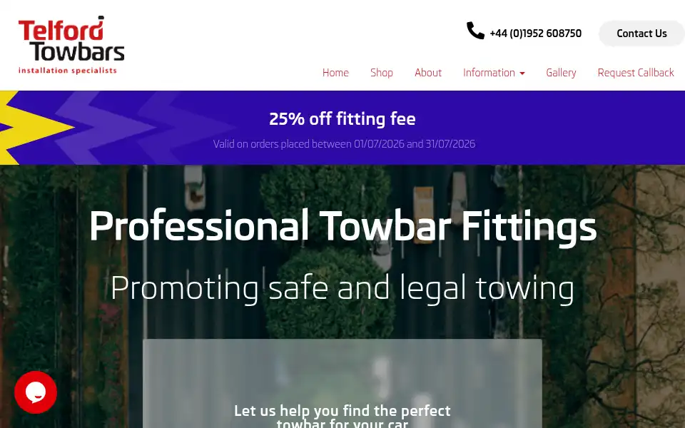 Screenshot of telfordtowbars.co.uk