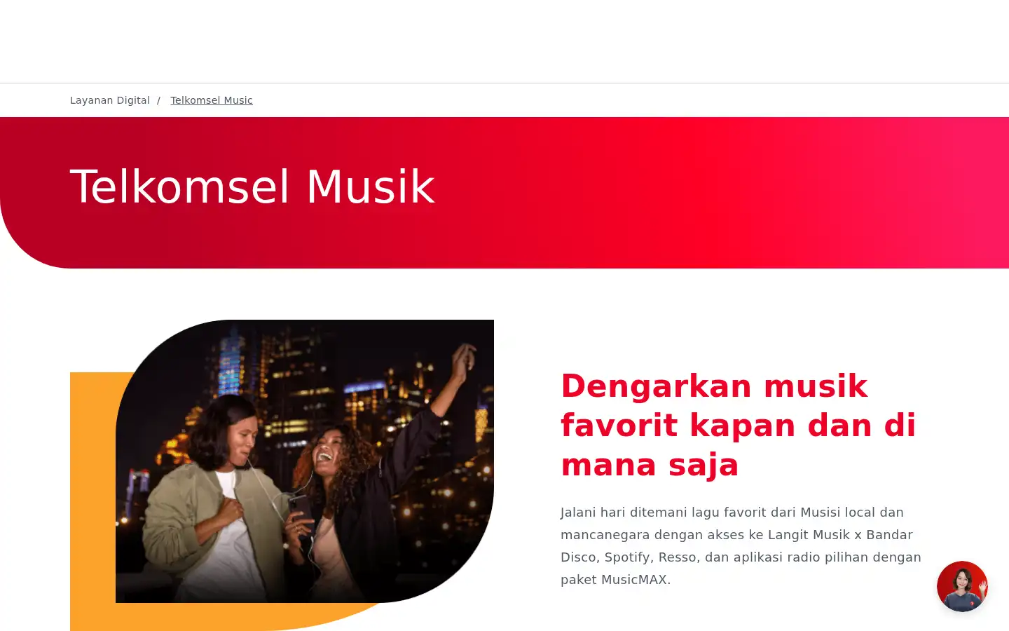 Screenshot of telkomsel.com