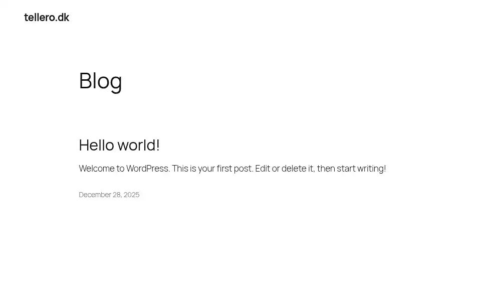 Screenshot of tellero.dk