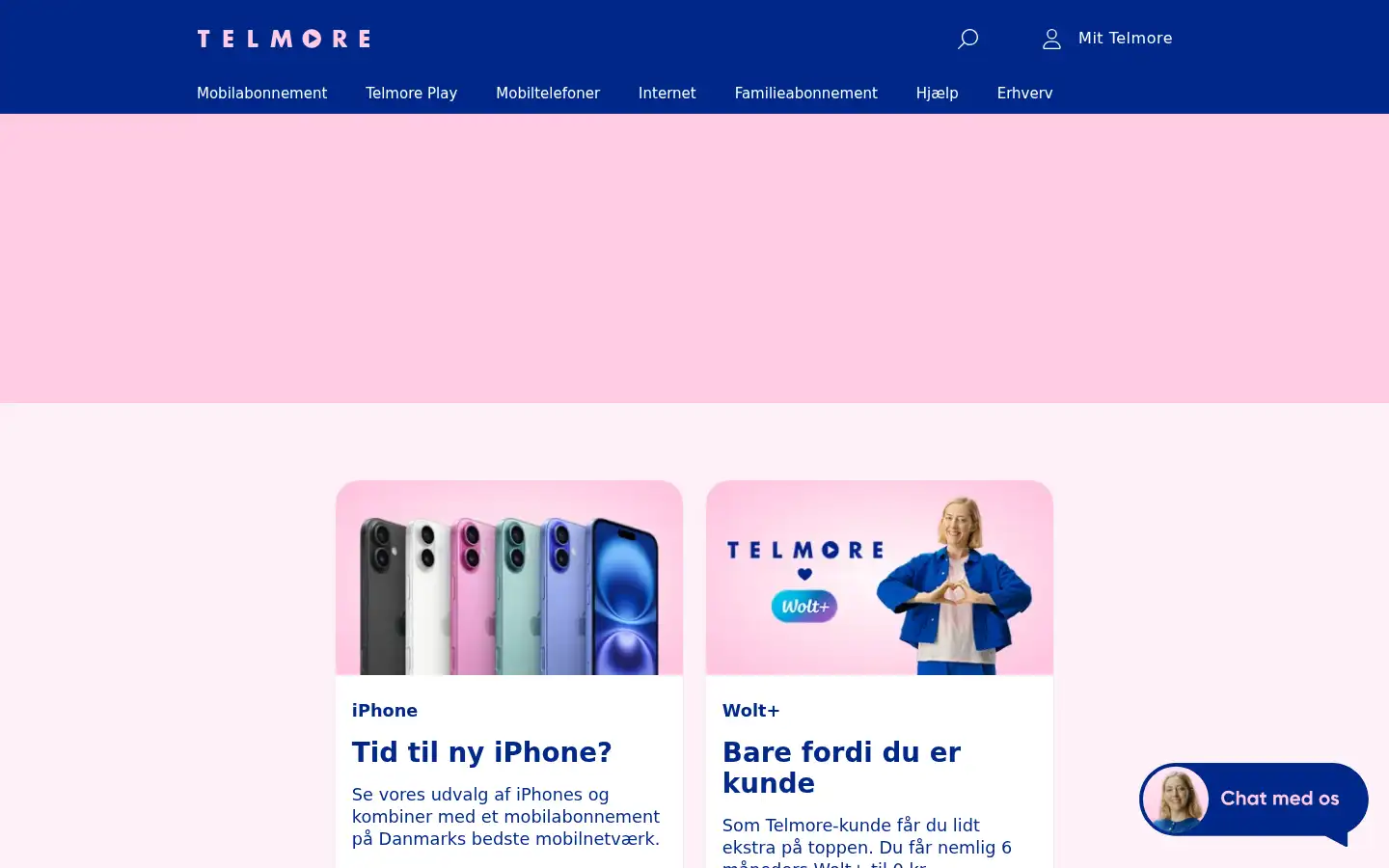 Screenshot of telmore.dk