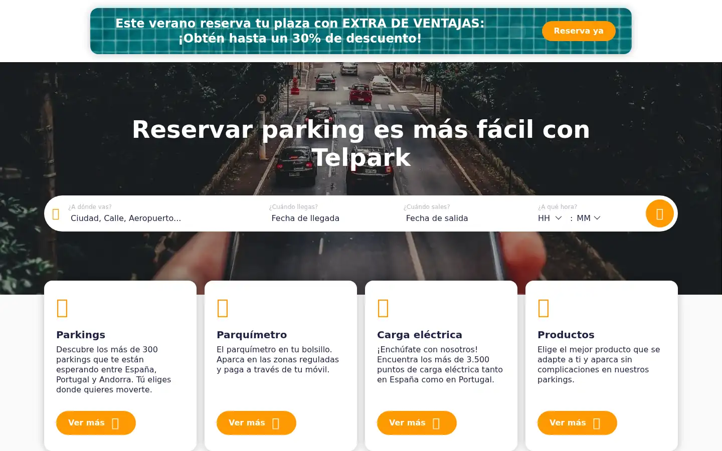 Screenshot of telpark.com