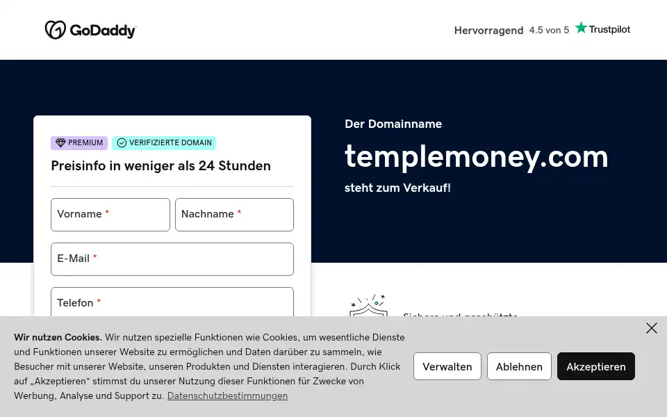 Screenshot of templemoney.com