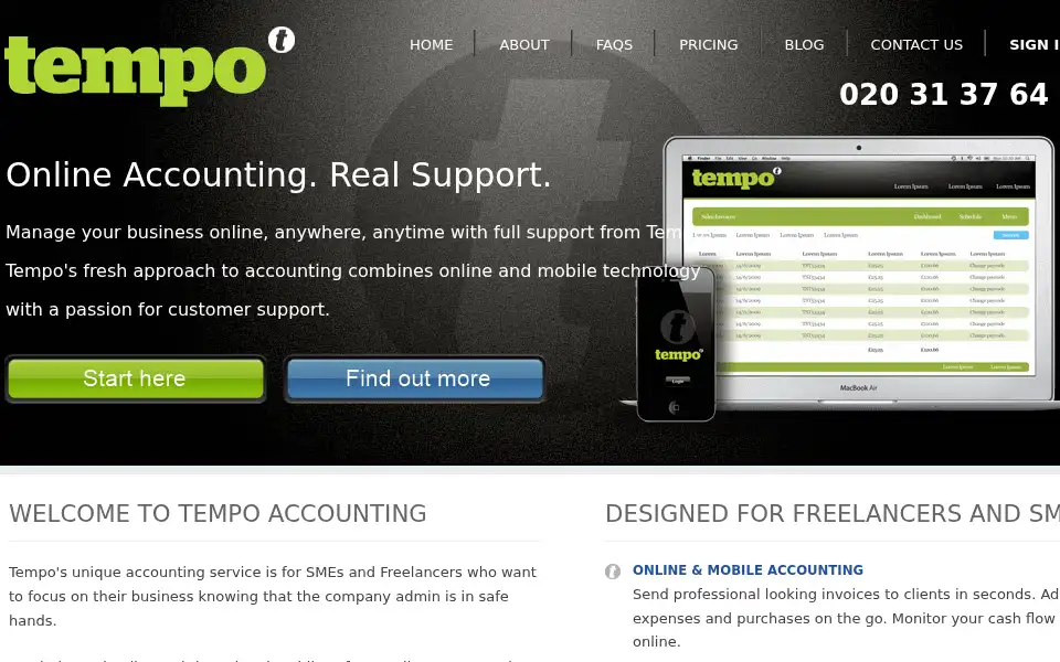 Screenshot of tempoaccounting.com
