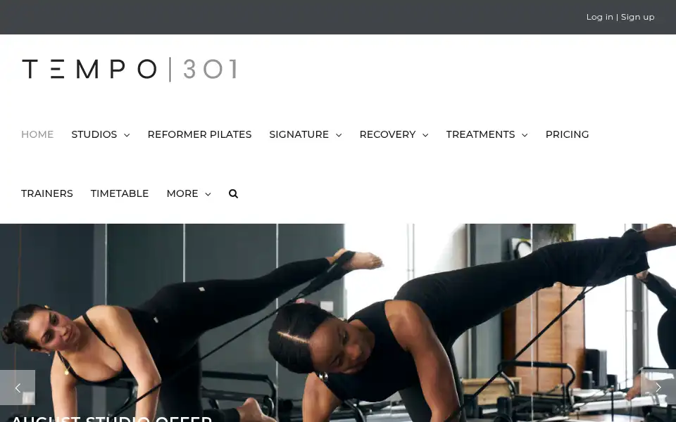 Screenshot of tempopilates.com