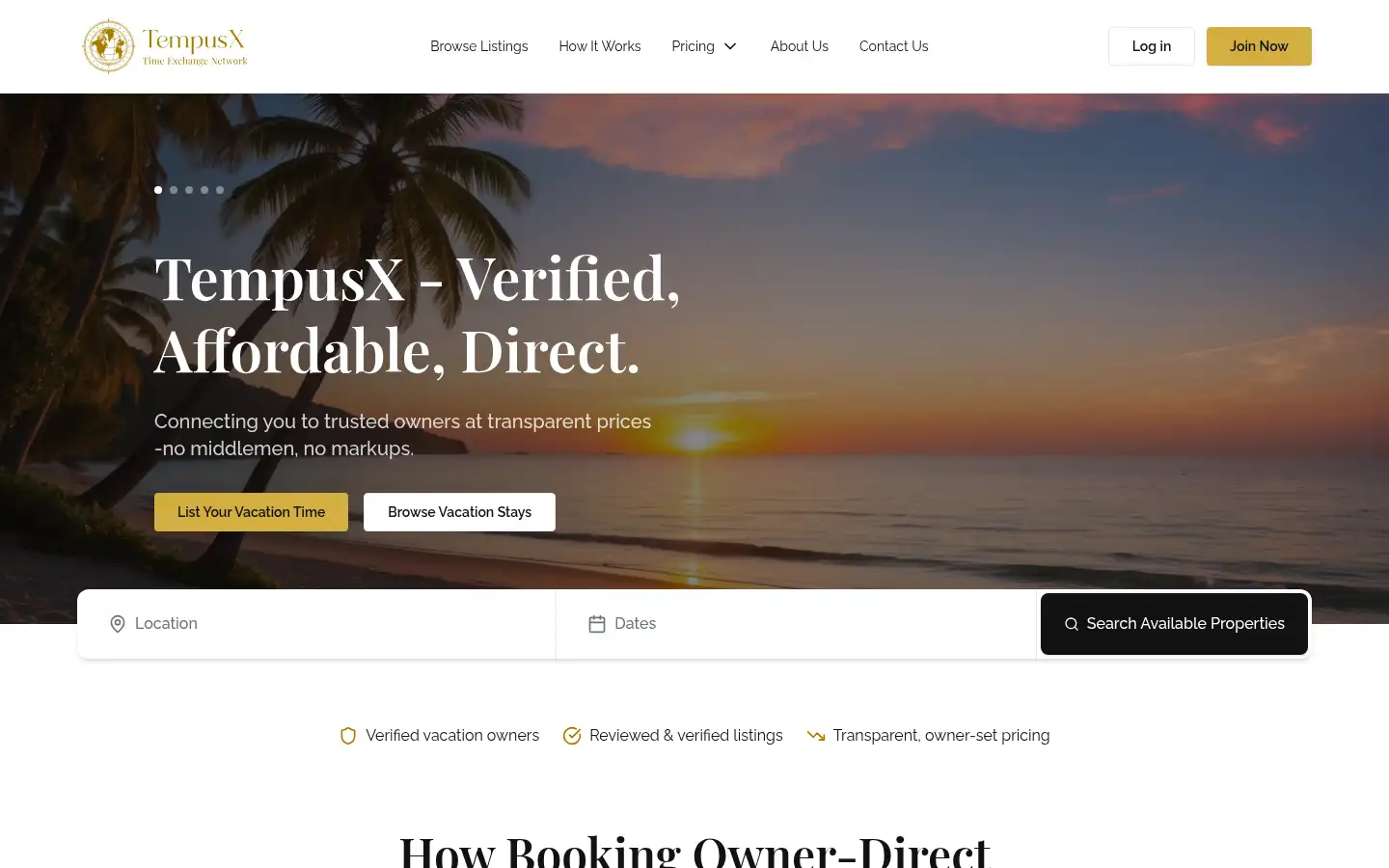 Screenshot of tempusx.net