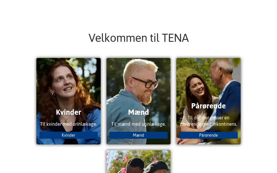 Screenshot of tena.dk