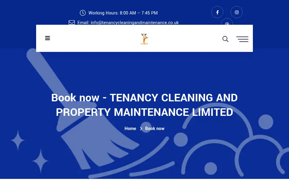 Screenshot of tenancycleaningandmaintenance.co.uk