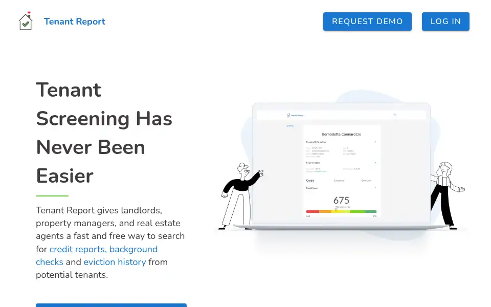 Screenshot of tenantreport.net