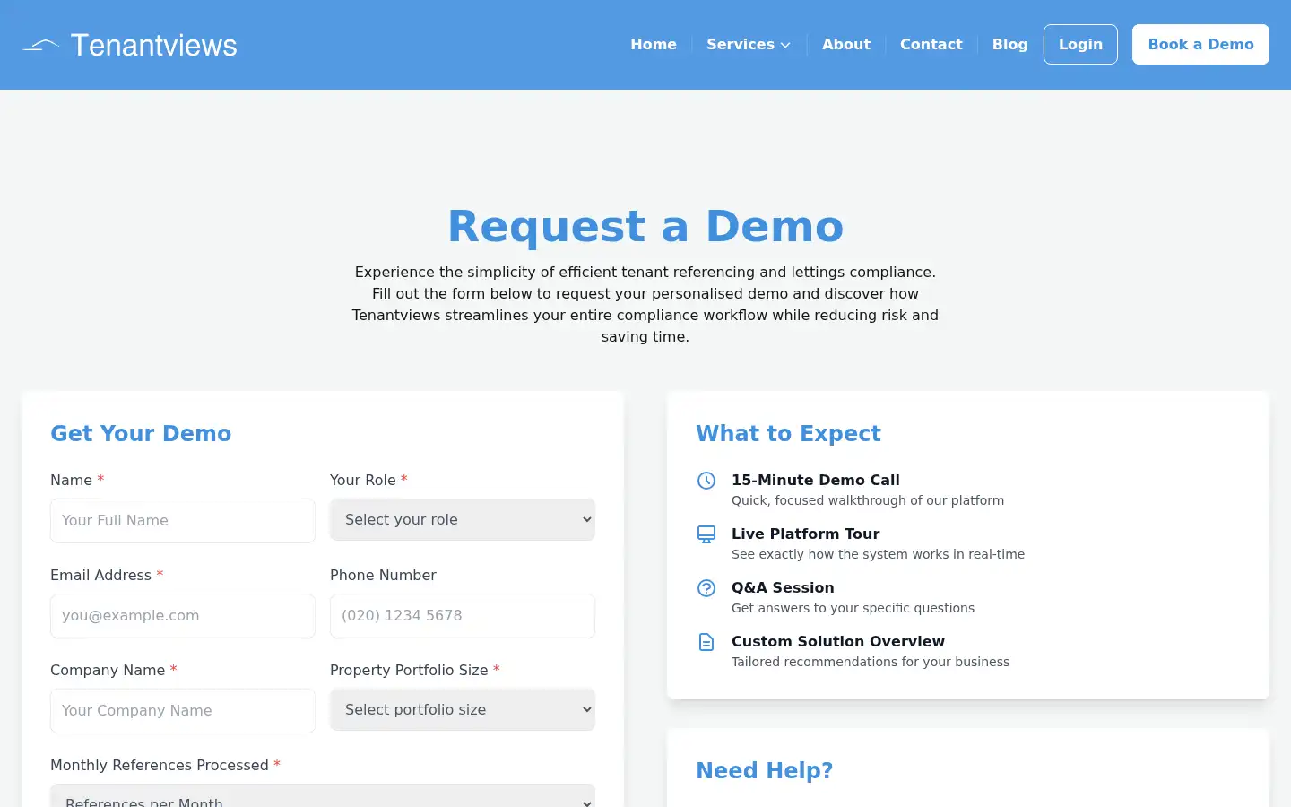 Screenshot of tenantviews.co.uk